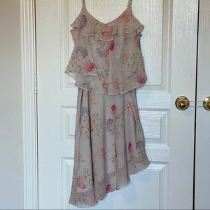 Floral Asymmetrical Midi Dress - A New Day